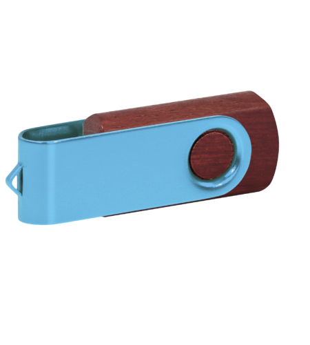 Pamięć USB PD-6 Wood P060499U mahoń / błękitny