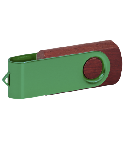 Pamięć USB PD-6 Wood P060499U mahoń / ciemnozielony