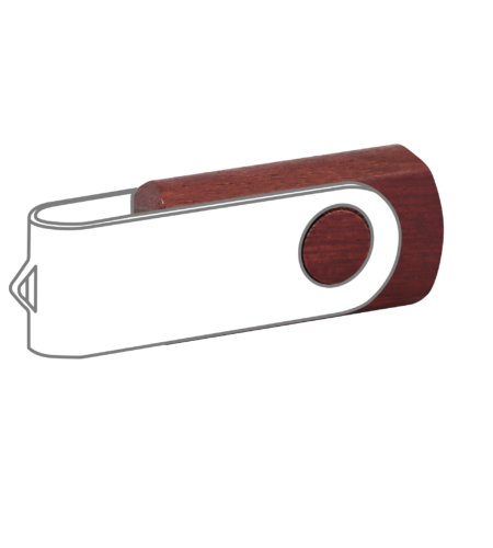 Pamięć USB PD-6 Wood P060499U mahoń / miks kolorów