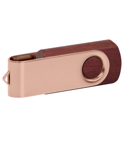 Pamięć USB PD-6 Wood P060499U mahoń / rose gold