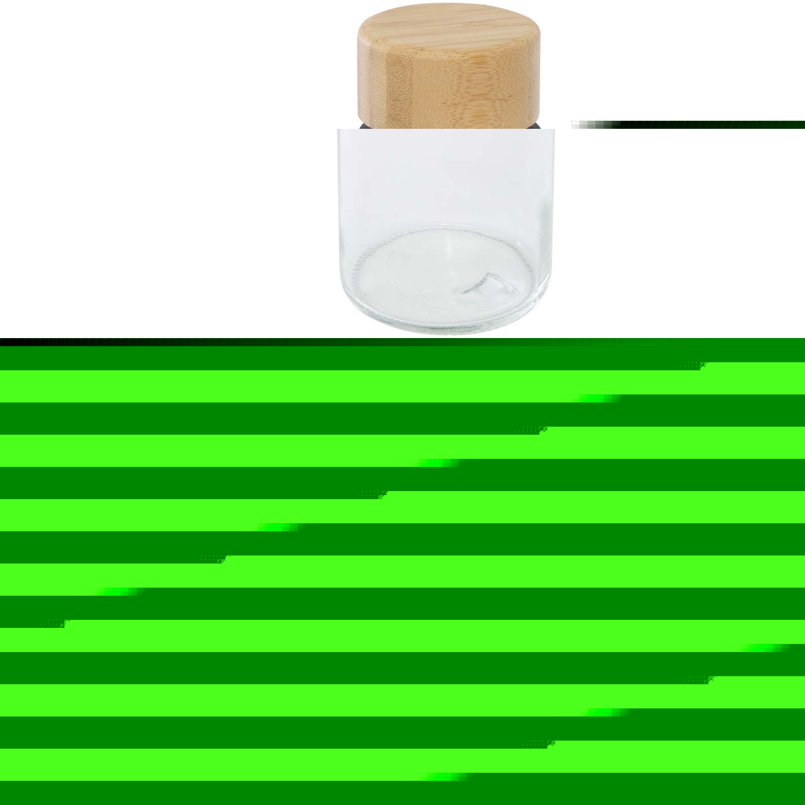 Szklana butelka na wodę Porto o pojemności 500 ml, z silikonowym uchwytem i z bambusową zakrętką P109794C czarny