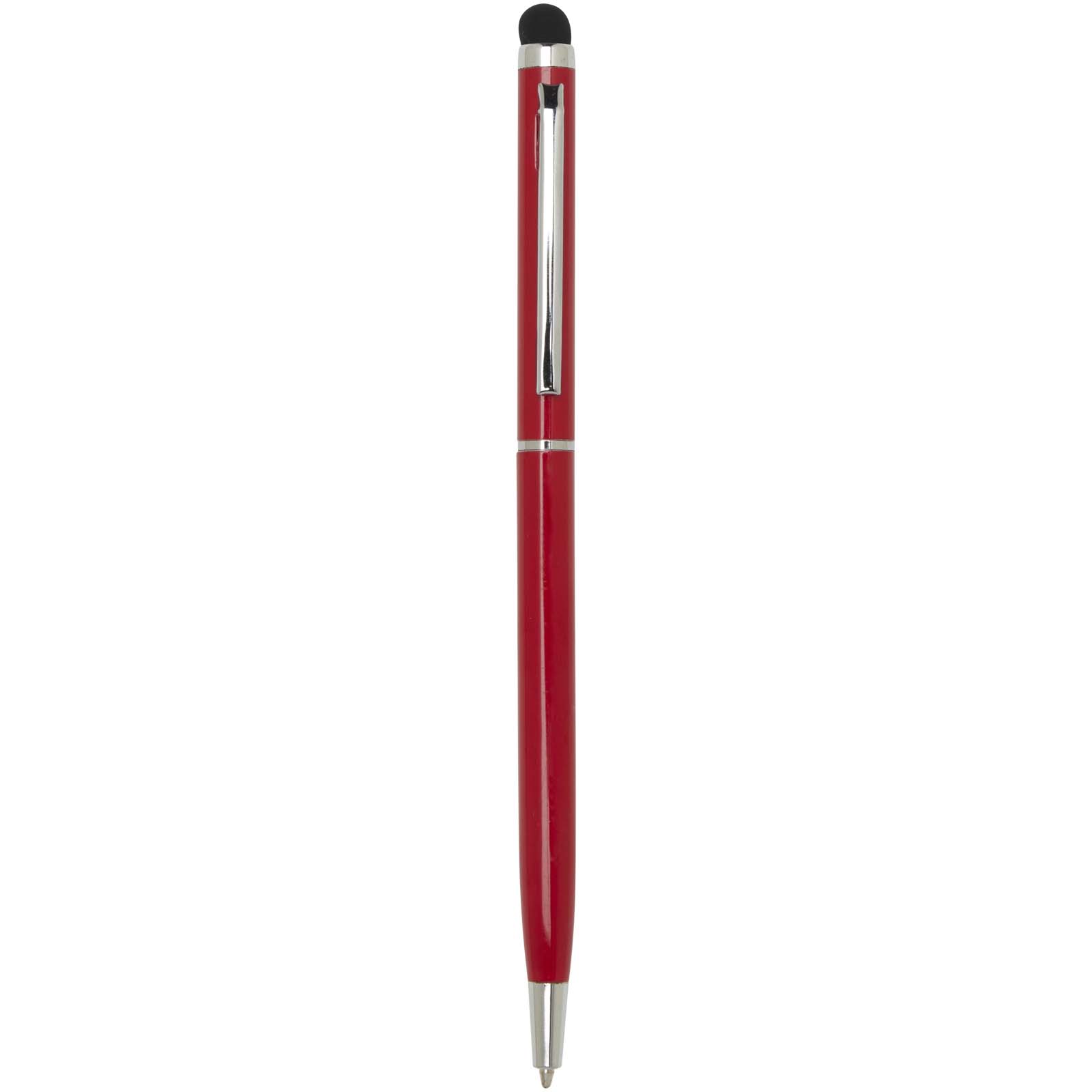 Ore aluminium ballpoint pen with stylus (blue ink) P099959C czerwony