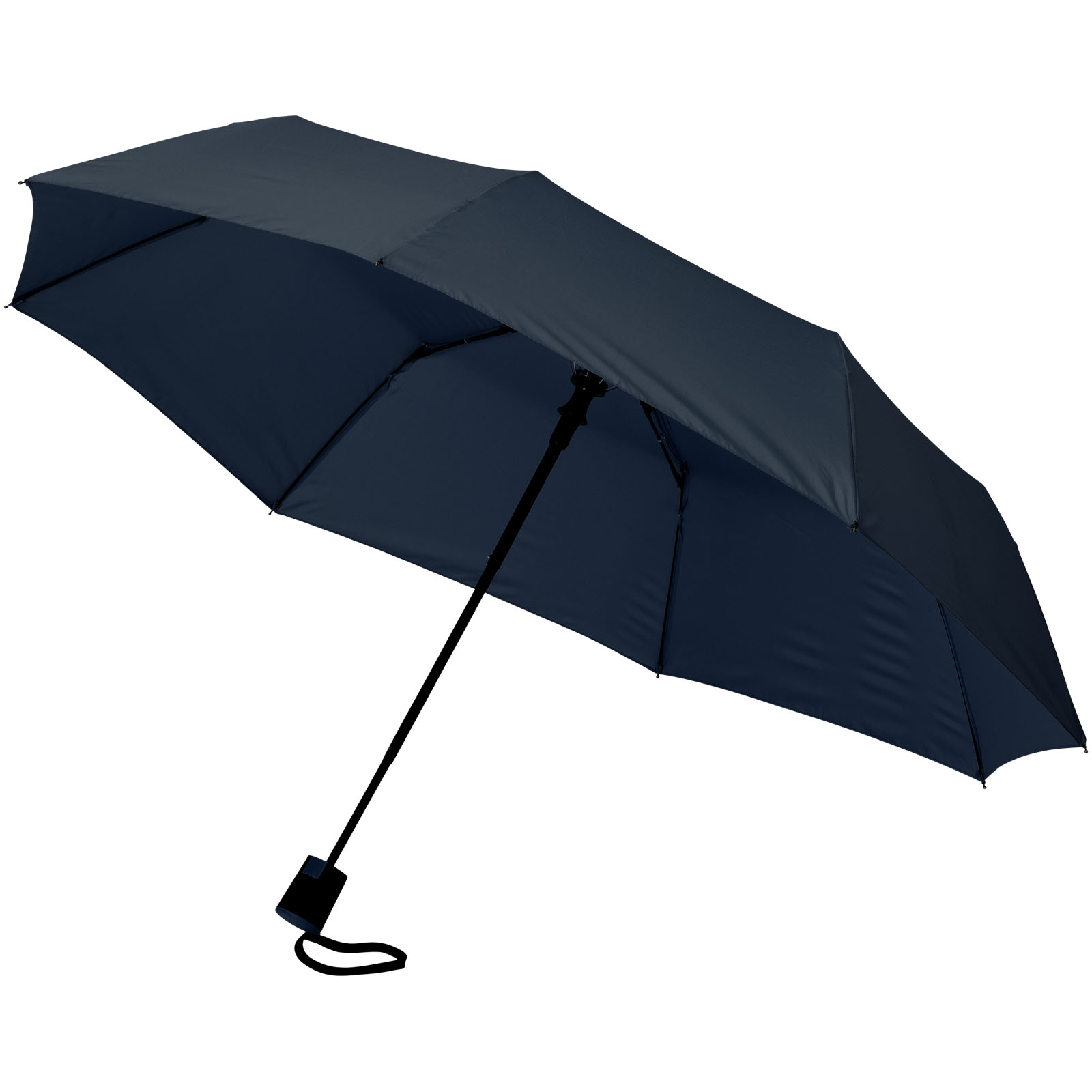 Automatyczny parasol składany Wali 21" P068329C granatowy