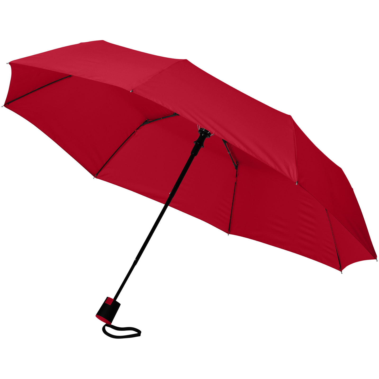 Automatyczny parasol składany Wali 21" P068329C czerwony