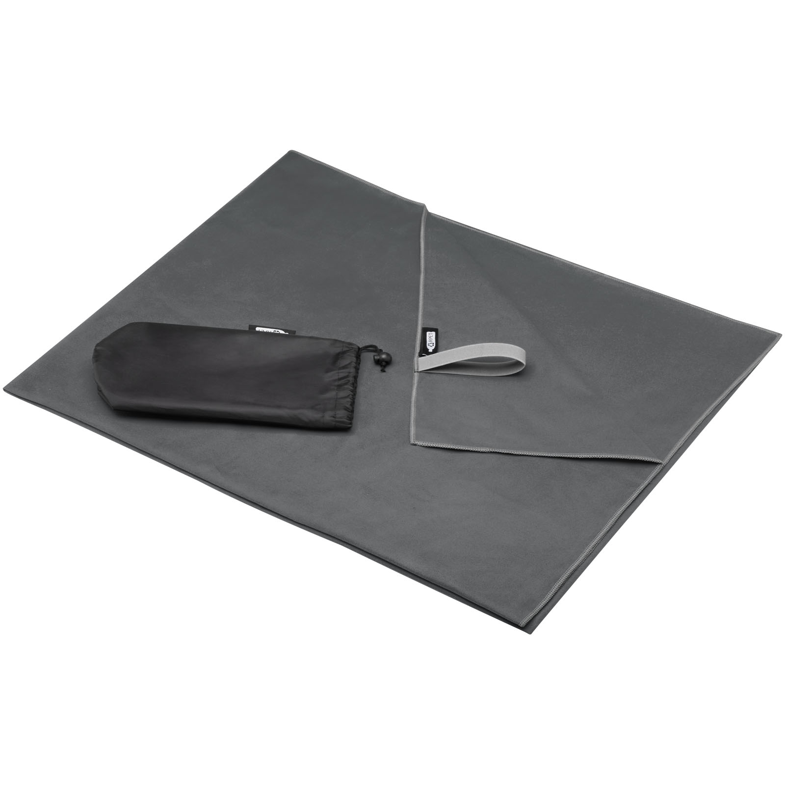 Pieter niezwykle lekki i szybko schnący ręcznik o wymiarach 100x180 cm z certyfikatem GRS P077170C szary