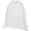 Orissa 100 g/m² organic cotton drawstring bag 5L P068767C biały