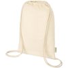 Orissa 100 g/m² organic cotton drawstring bag 5L P068767C natural
