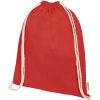 Orissa 100 g/m² organic cotton drawstring bag 5L P068767C czerwony