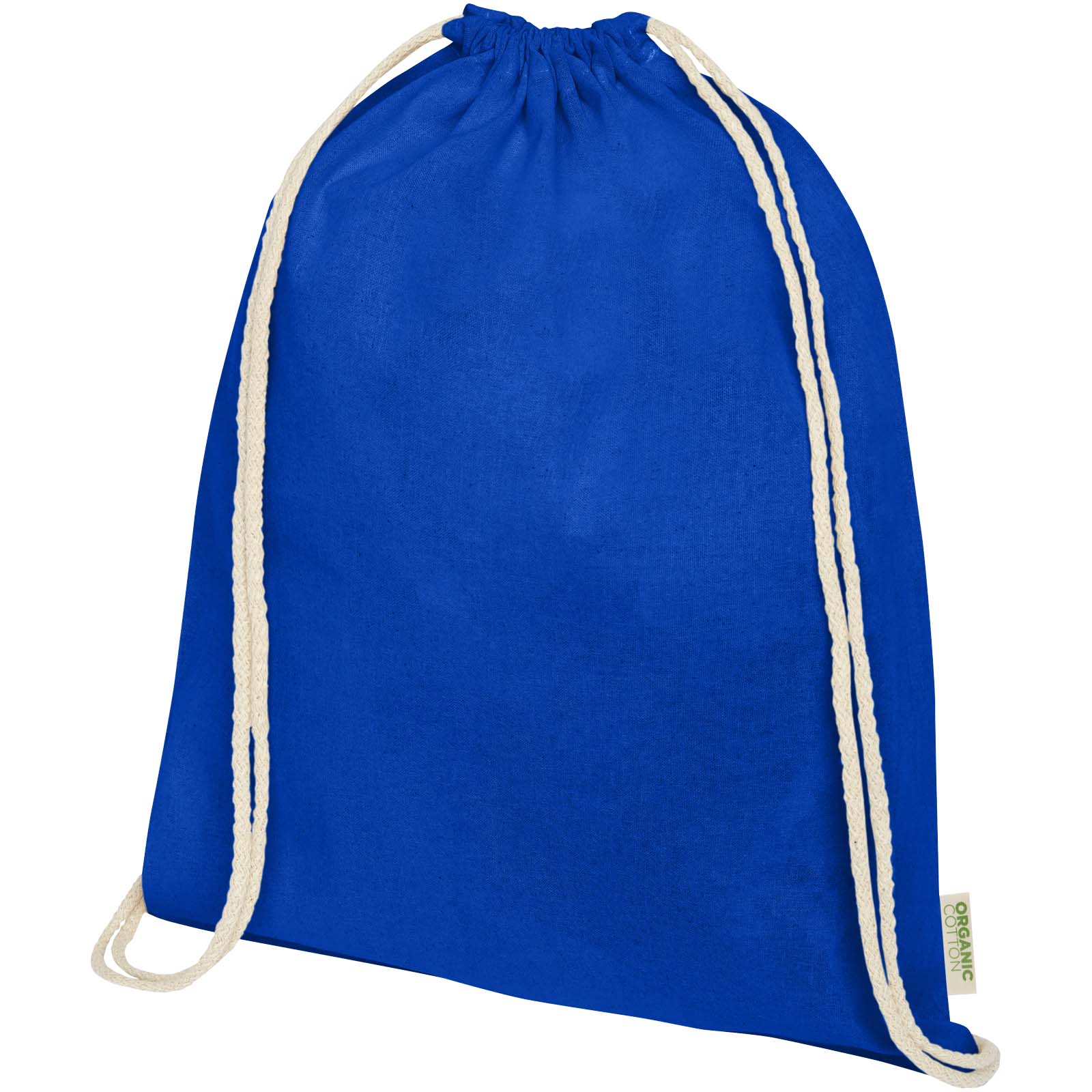 Orissa 100 g/m² organic cotton drawstring bag 5L P068767C błękit królewski