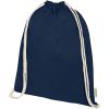 Orissa 100 g/m² organic cotton drawstring bag 5L P068767C granatowy