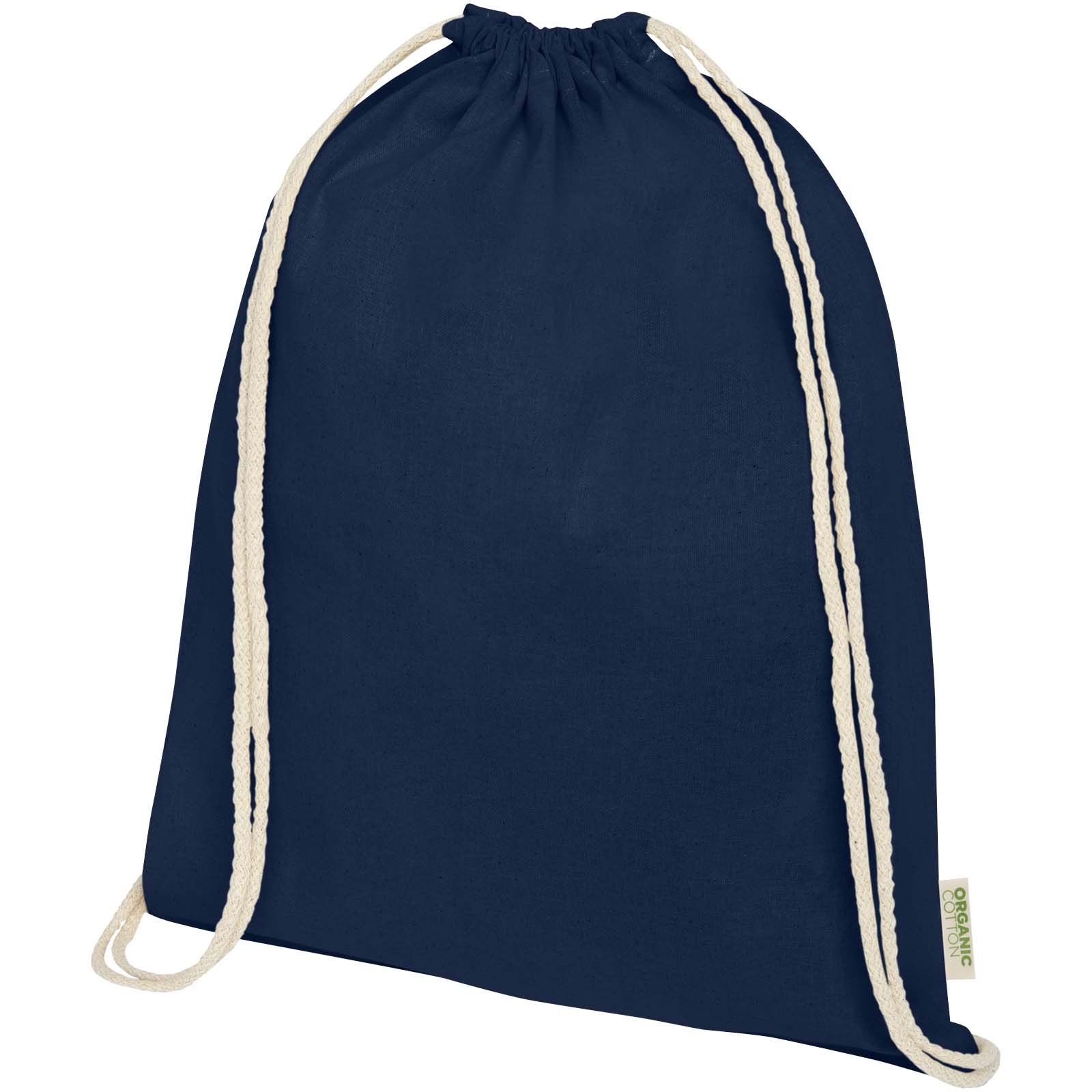 Orissa 100 g/m² organic cotton drawstring bag 5L P068767C granatowy