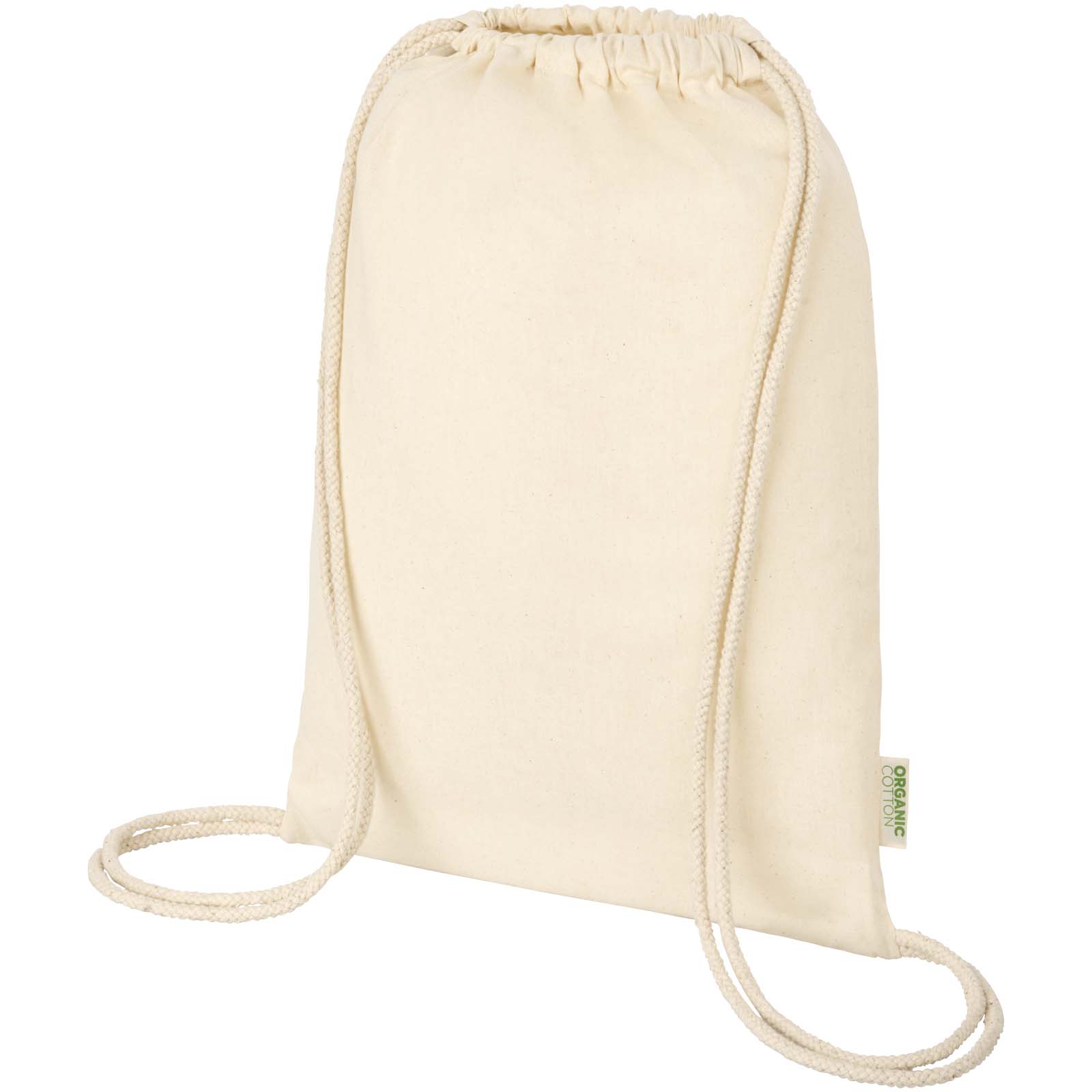 Orissa 140 g/m² organic cotton drawstring bag 5L P075007C natural