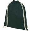 Orissa 140 g/m² organic cotton drawstring bag 5L P075007C ciemnozielony