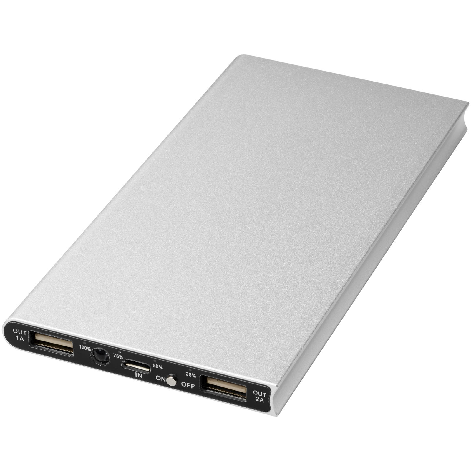 Aluminiowy powerbank Plate 8000 mAh P068869C srebrny