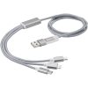 Kabel do ładowania 5 w 1 z podwójnym wejściem Versatile P073718C srebrny