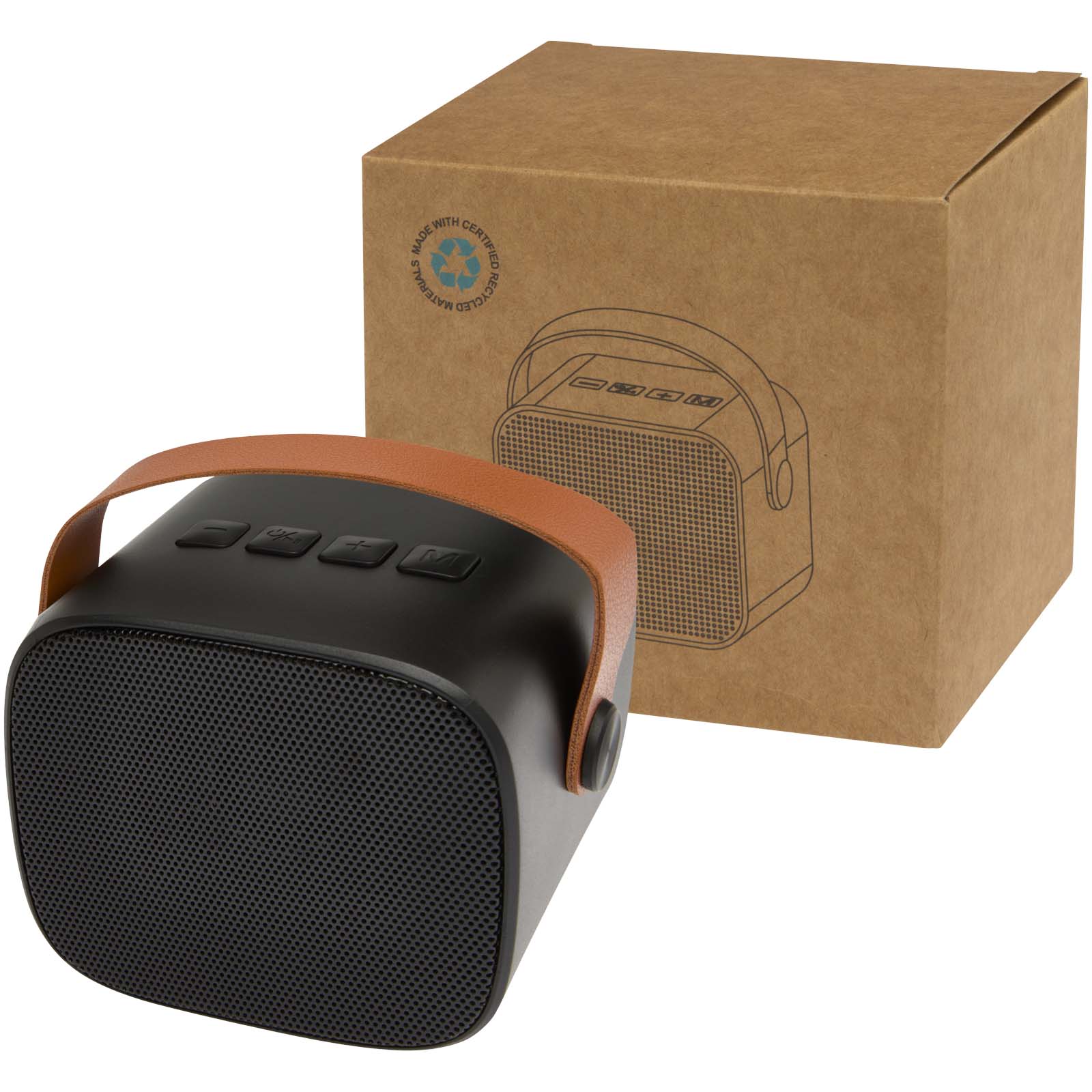 Diya bezprzewodowy głośnik 3 W wykonany z tworzyw sztucznych pochodzących z recyklingu P098888C czarny