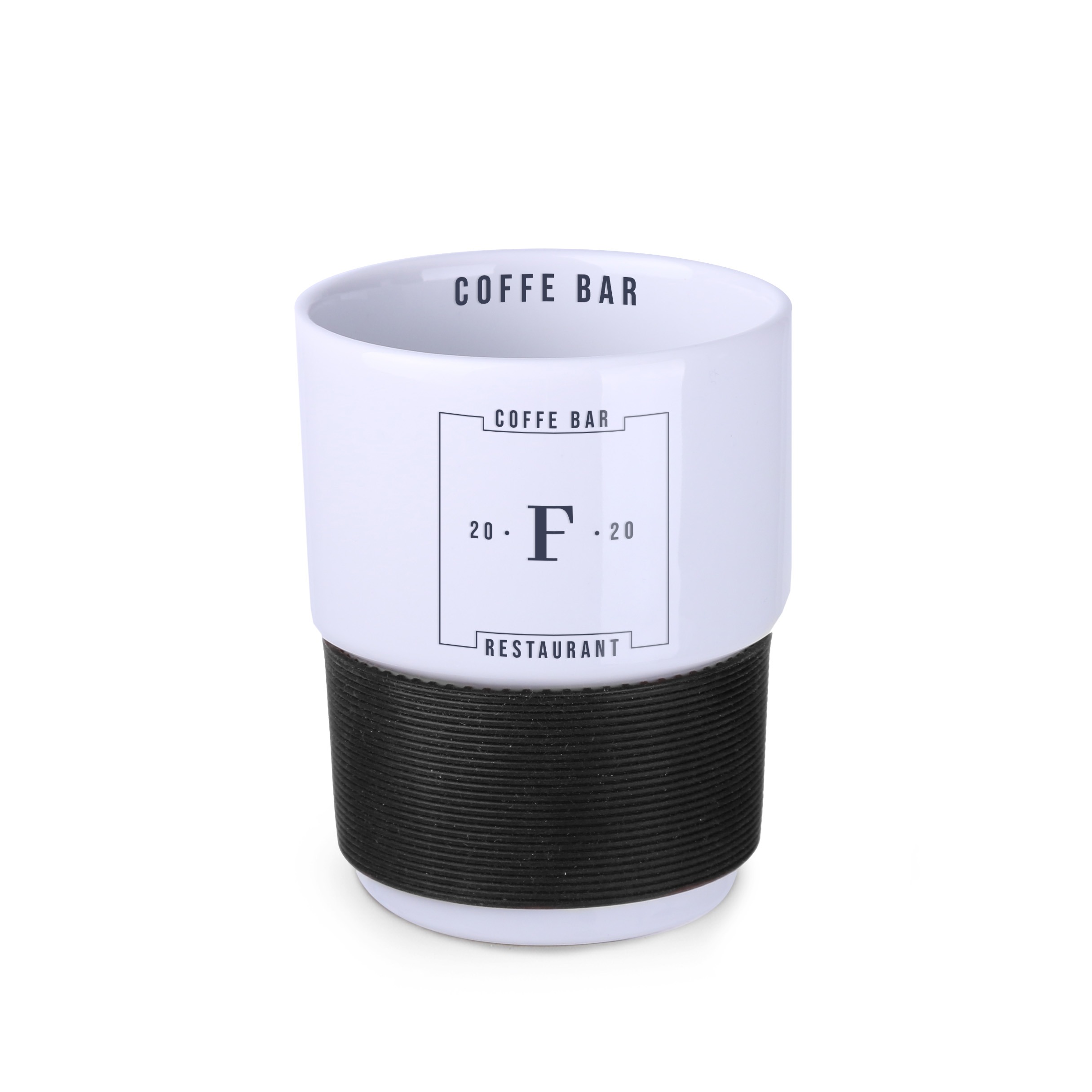 Kubek Freddo Plus 330 ml P041845M czarny / biały