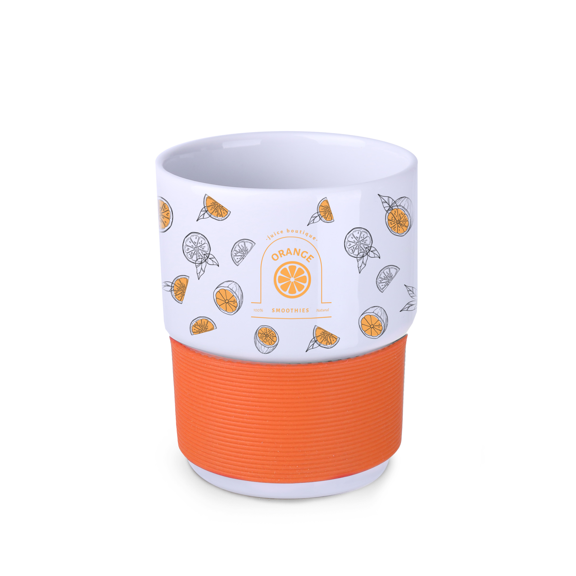 Kubek Freddo Plus 330 ml P041845M pomarańczowy / biały