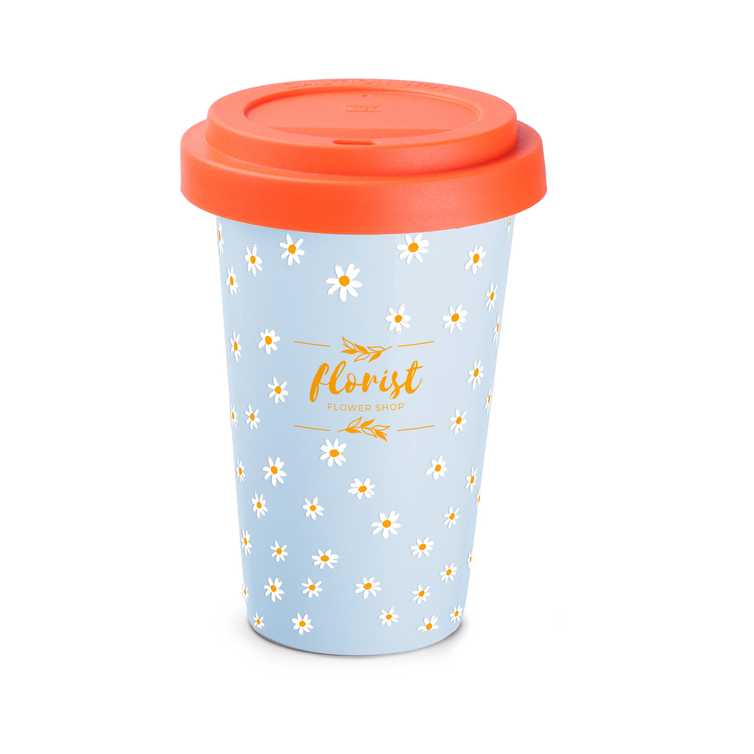 Kubek Freedom Classic 280 ml P041819M biały / pomarańczowy