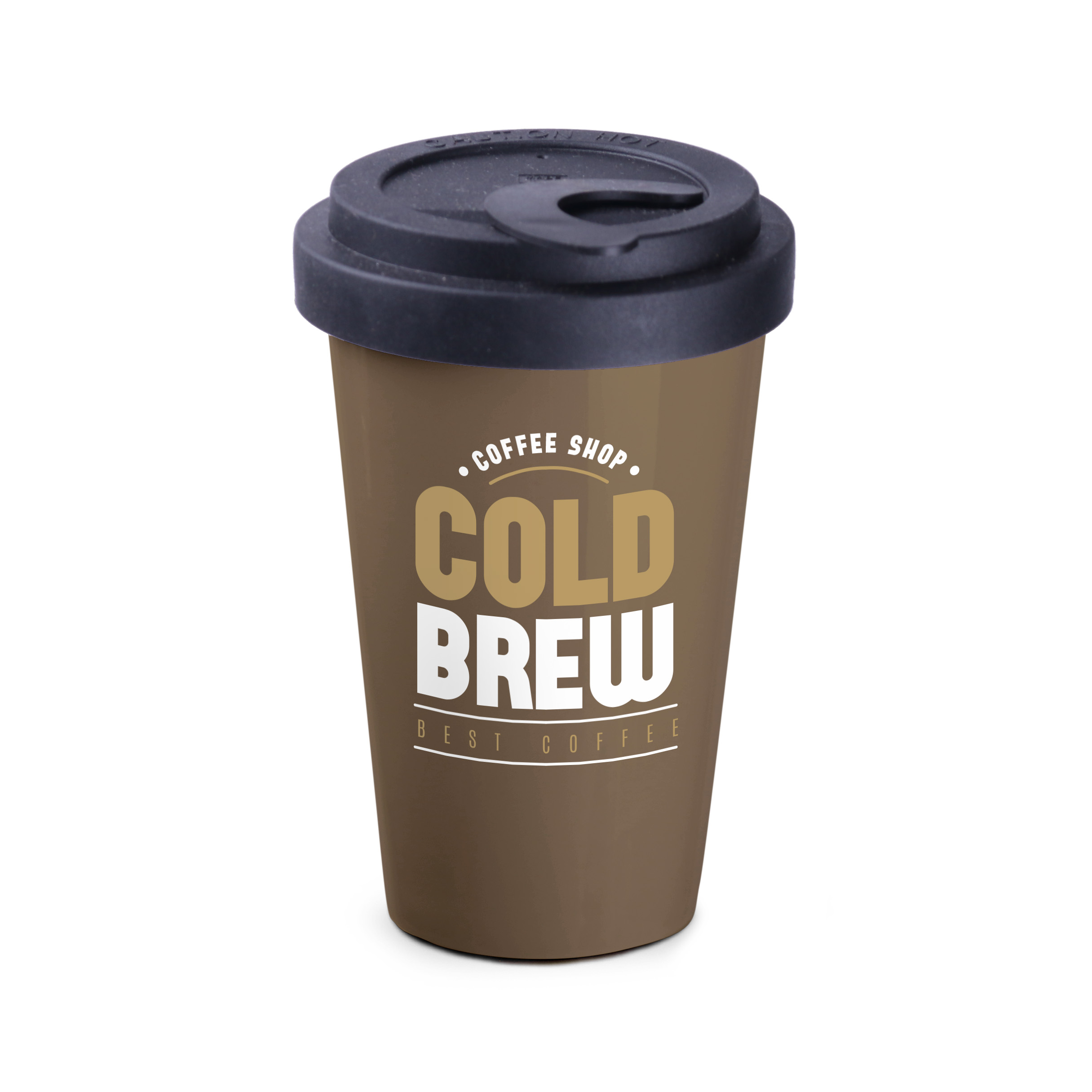 Kubek Freedom Lock 280 ml P041846M biały / czarny