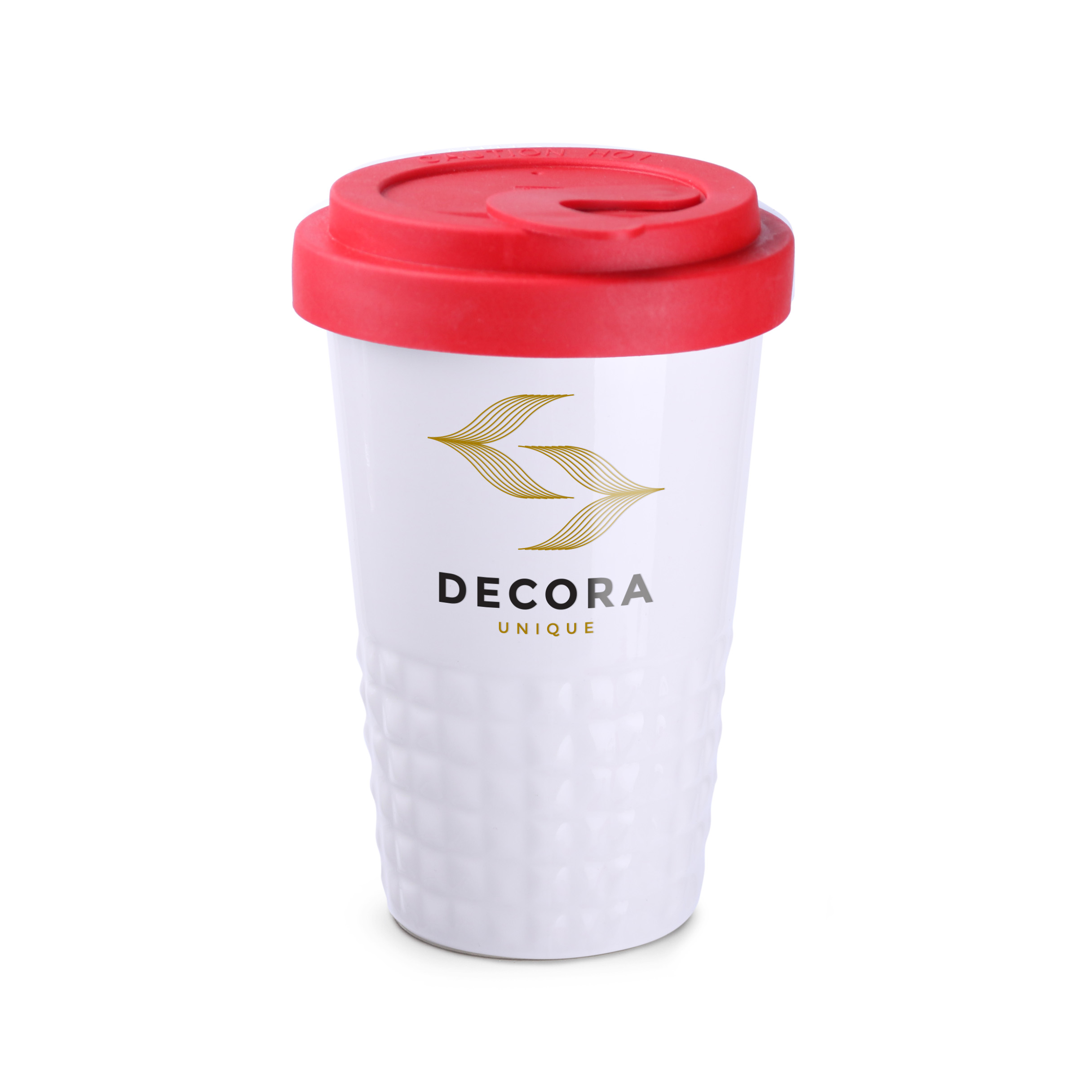 Kubek Freedom Excellence Lock 280 ml P041861M biały / czerwony