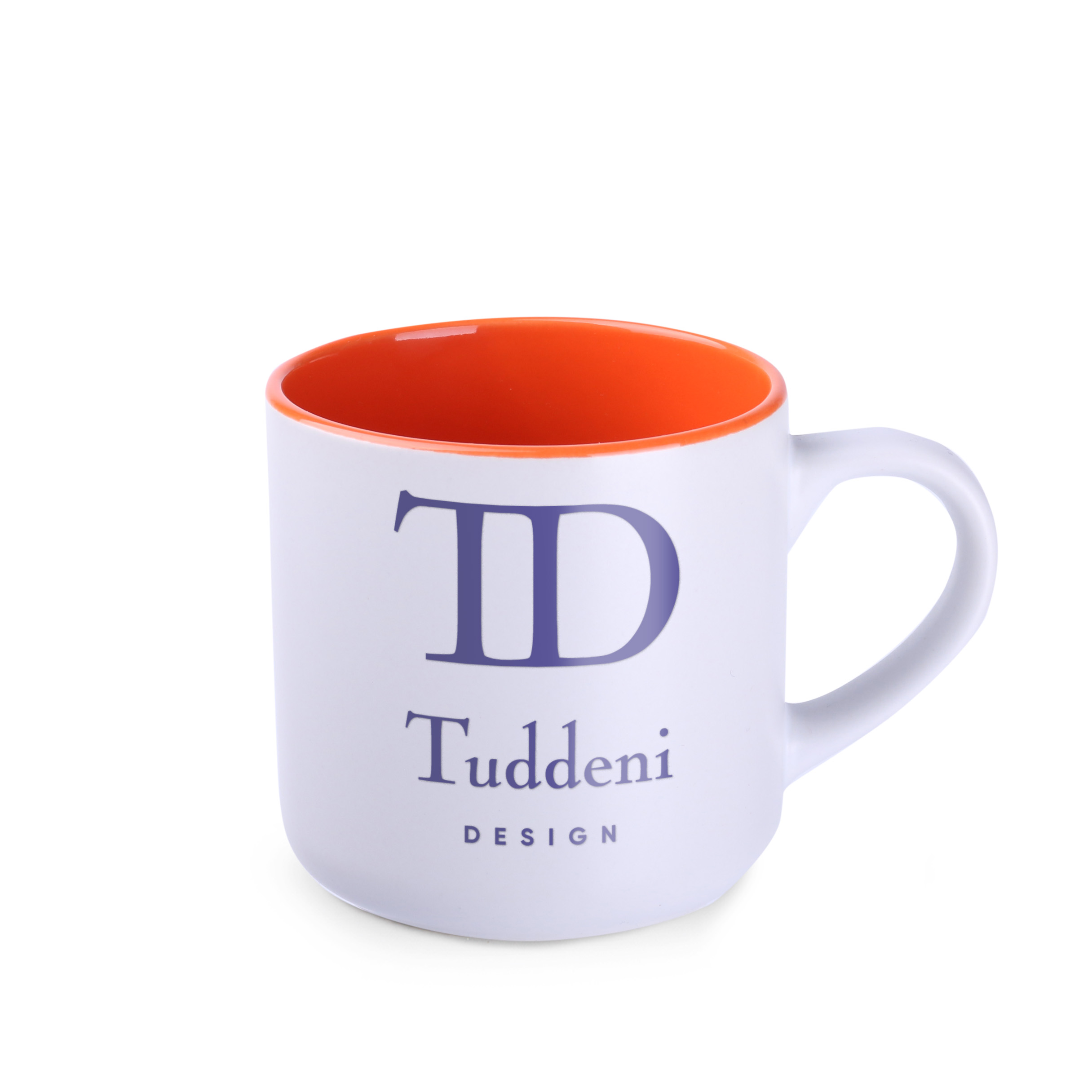 Kubek Diego Pure 350 ml P047067M biały / pomarańczowy