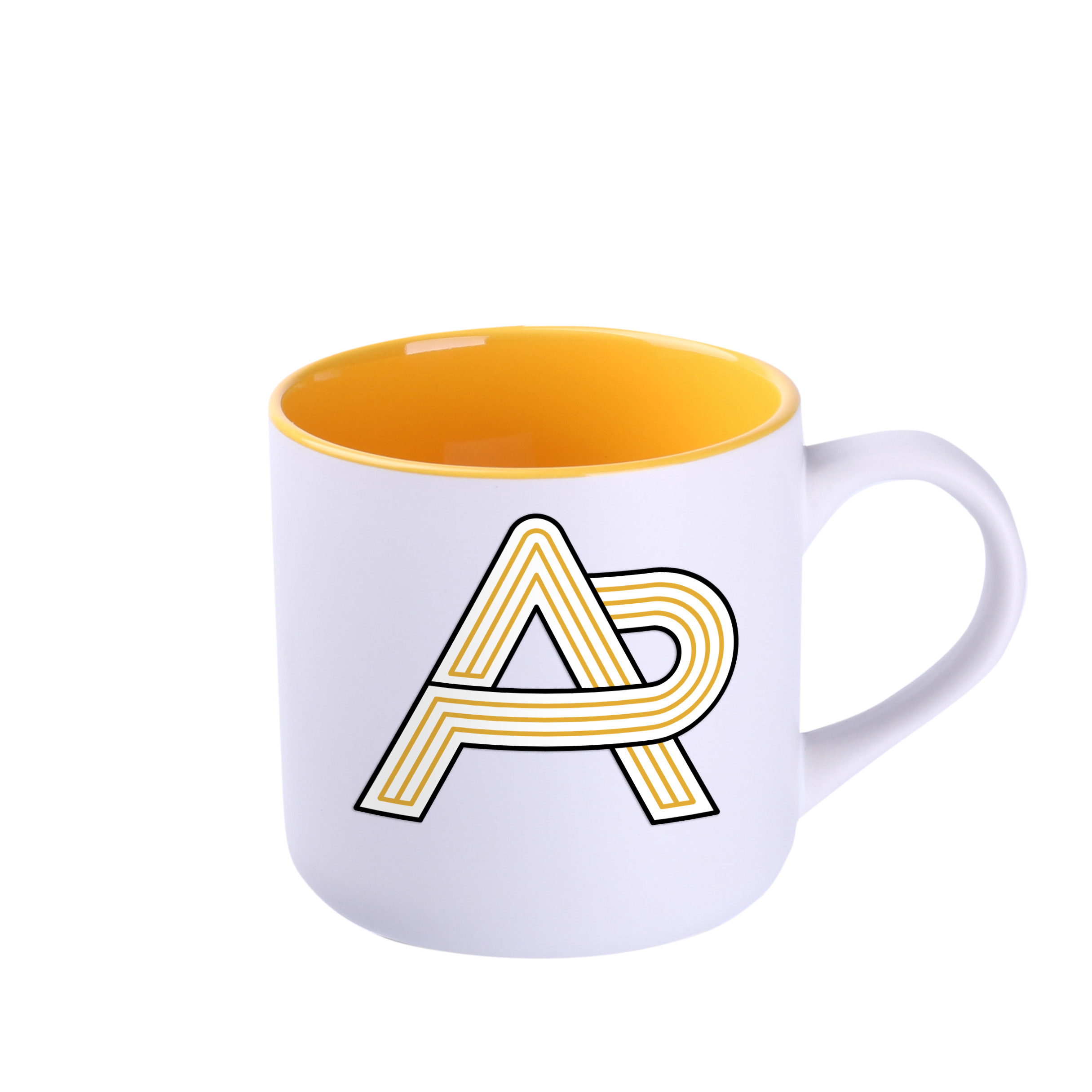 Kubek Diego Pure 350 ml P047067M biały / żółty