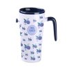 Kubek Idea 390 ml P047048M biały / granatowy
