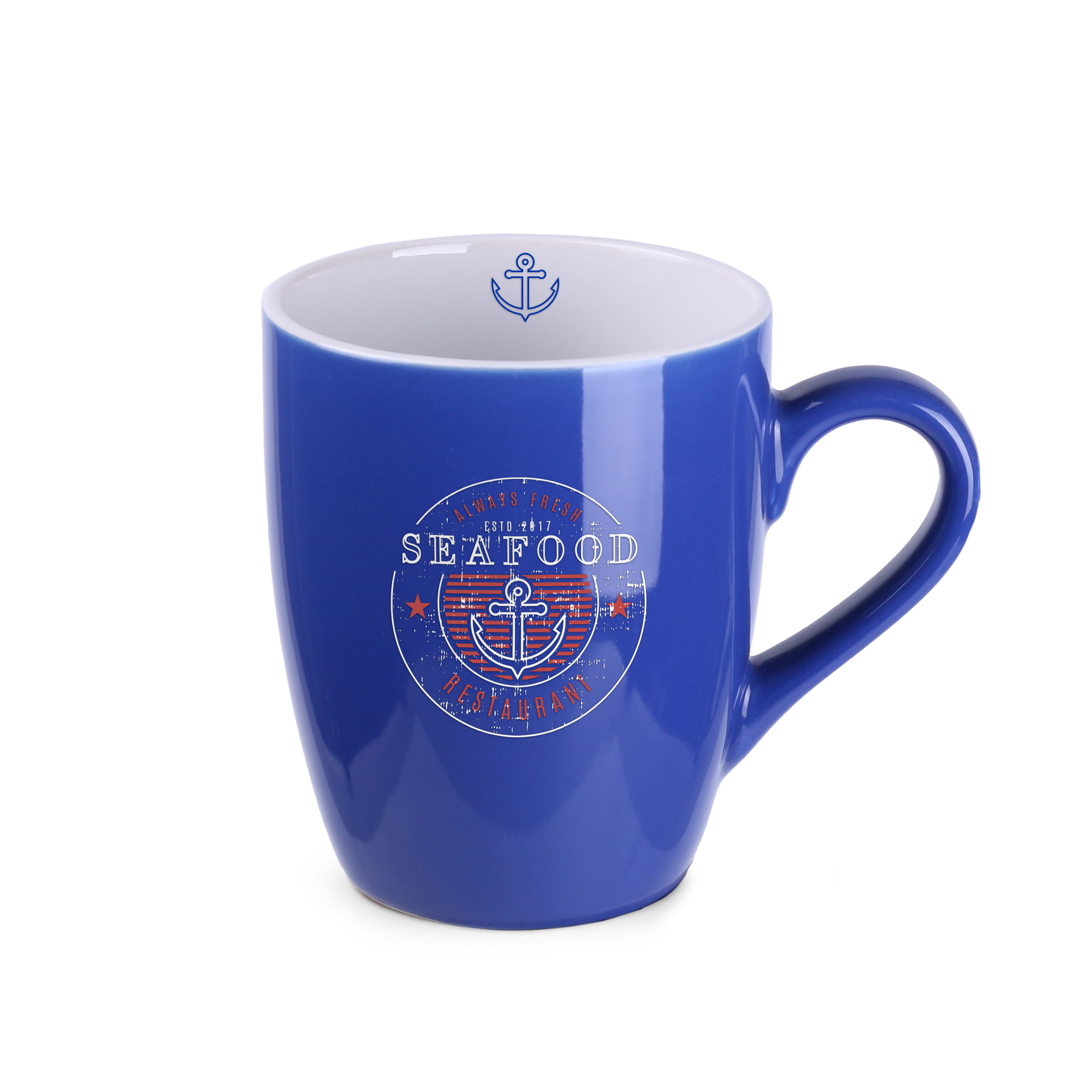 Kubek Ilona 300 ml P041735M refex blue / biały