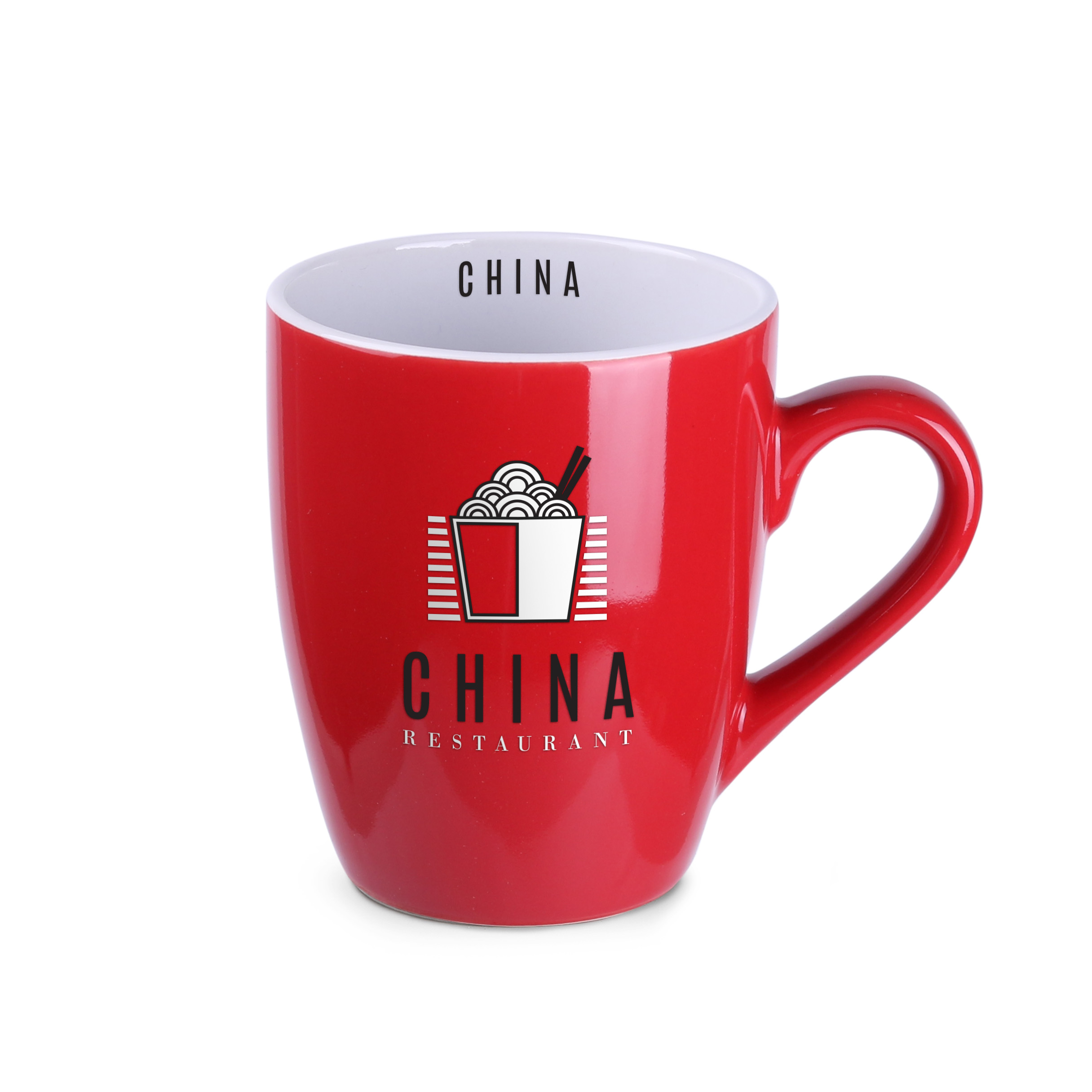 Kubek Ilona 300 ml P041735M czerwony / biały