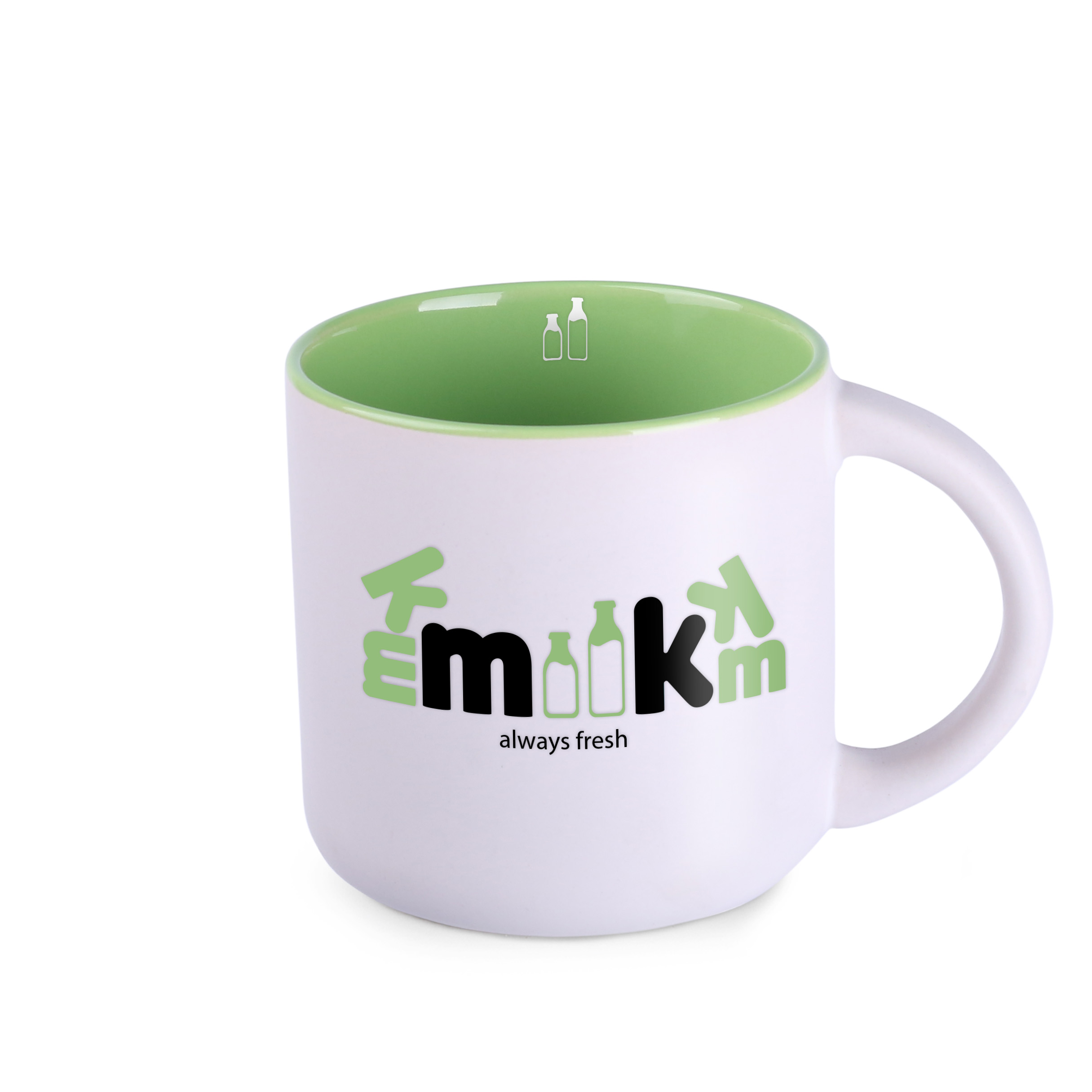 Kubek Modern Pure 390 ml P041785M biały / jasnozielony