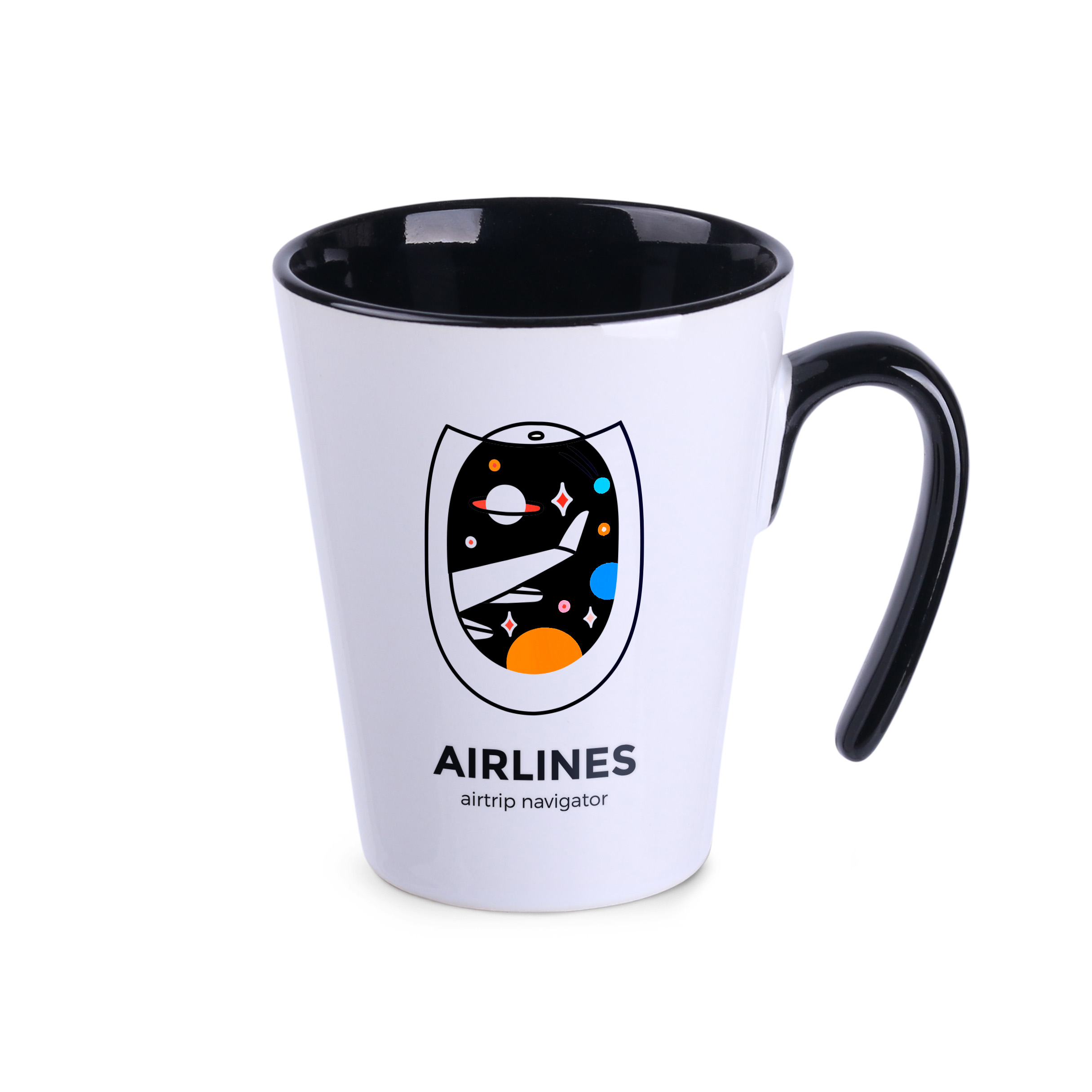 Kubek Open 270 ml P041791M biały / czarny