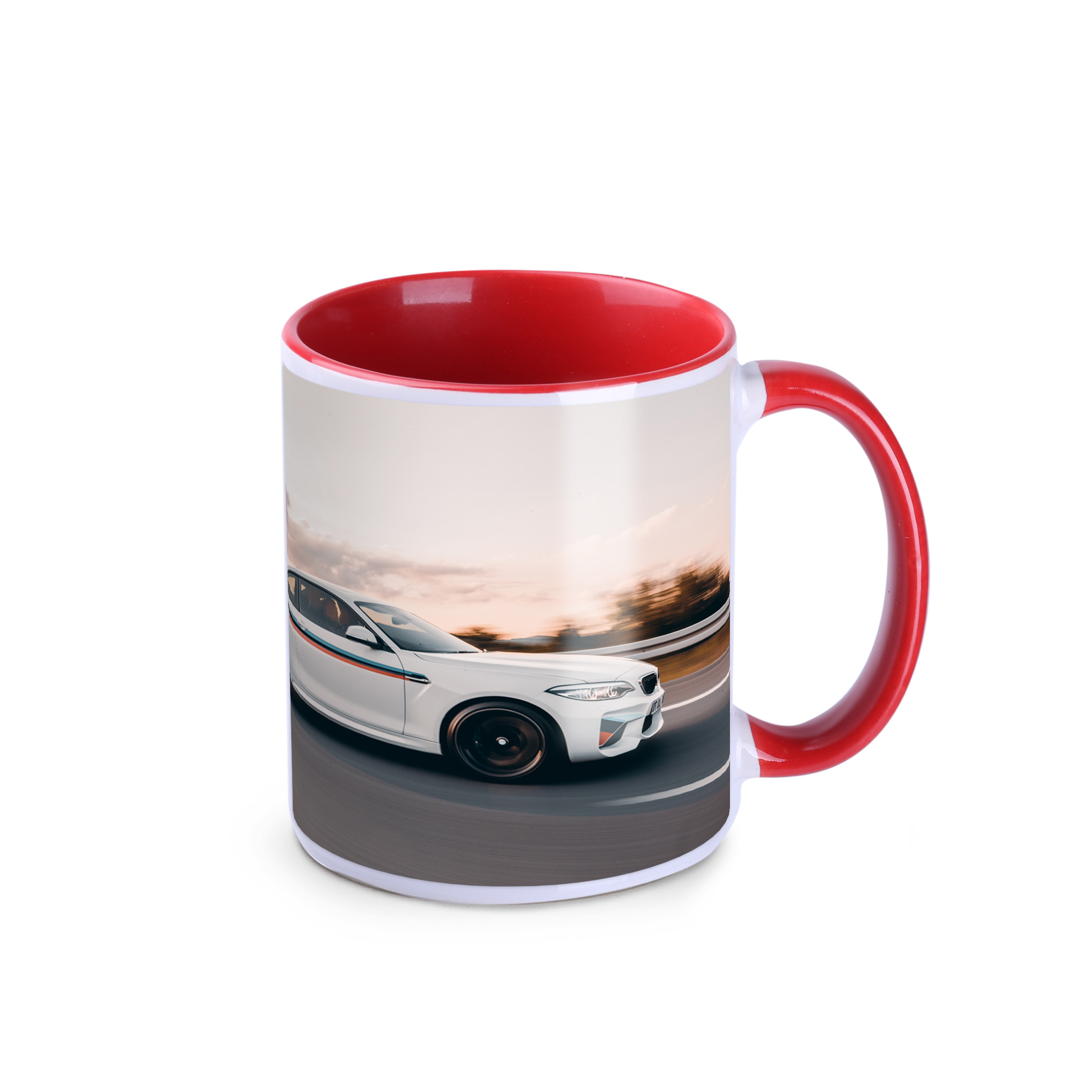 Kubek sublimacyjny Tomek Art Duo Solid 300 ml P041918M biały / czerwony