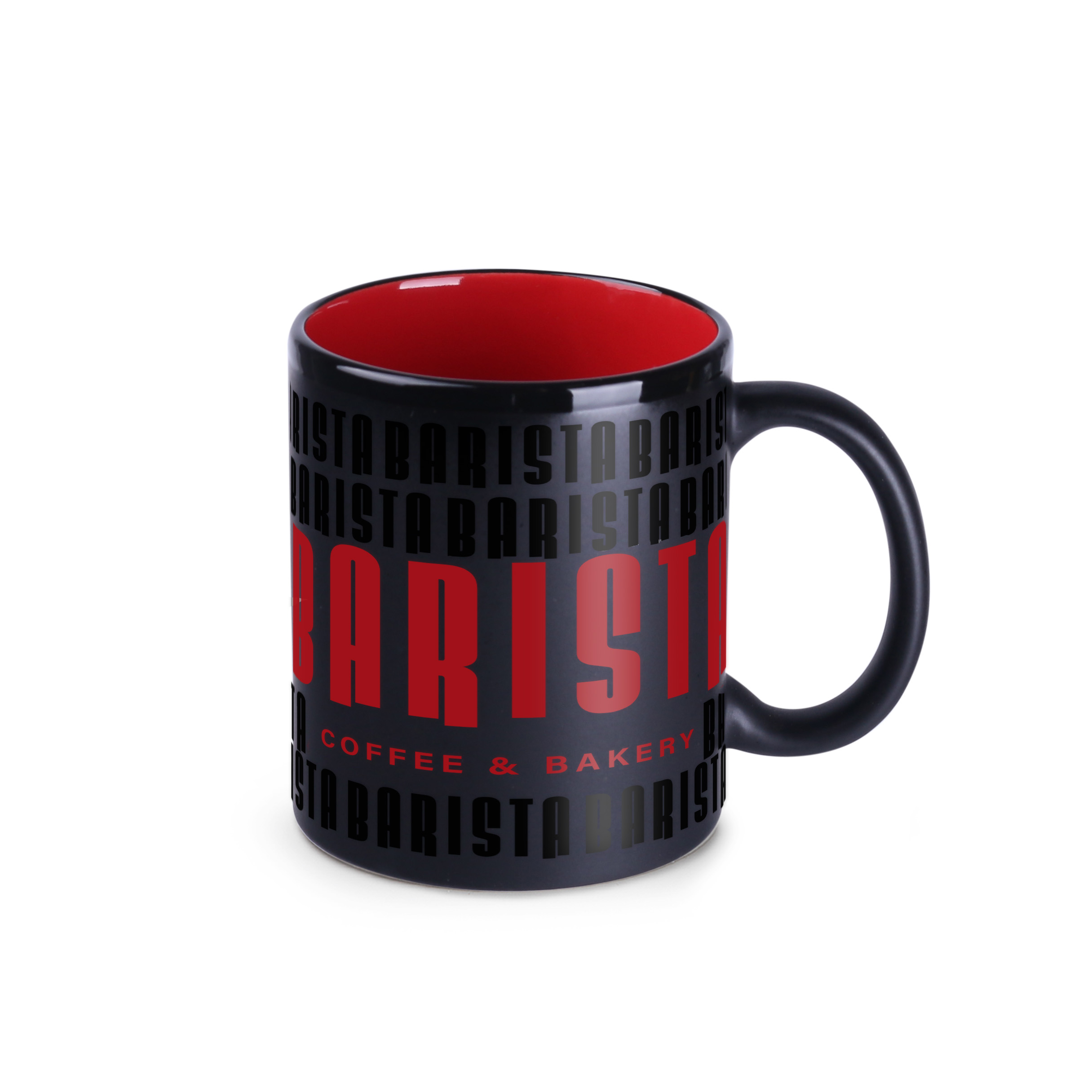 Kubek Tomek Supreme 300 ml P041796M czarny / czerwony