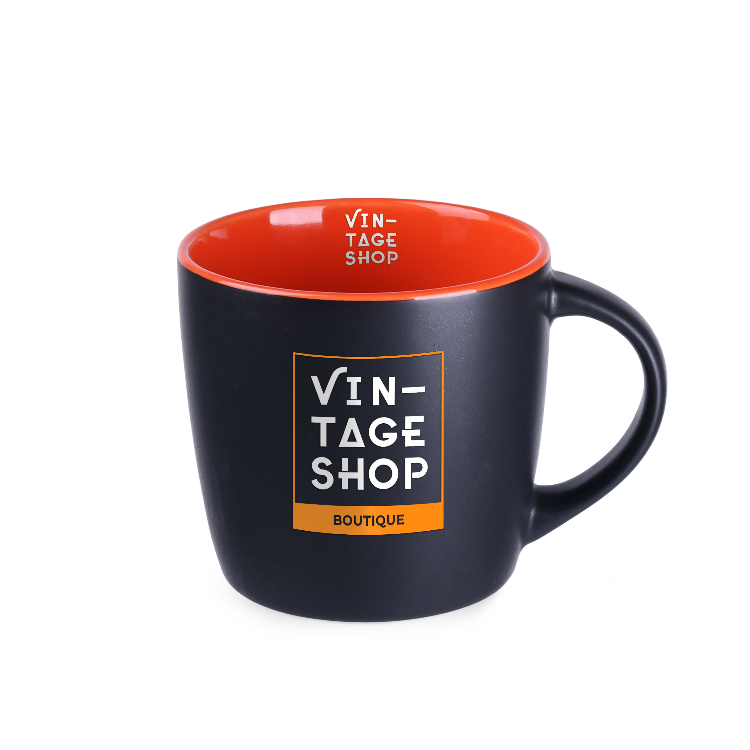 Kubek Handy Supreme 320 ml P041768M czarny / pomarańczowy