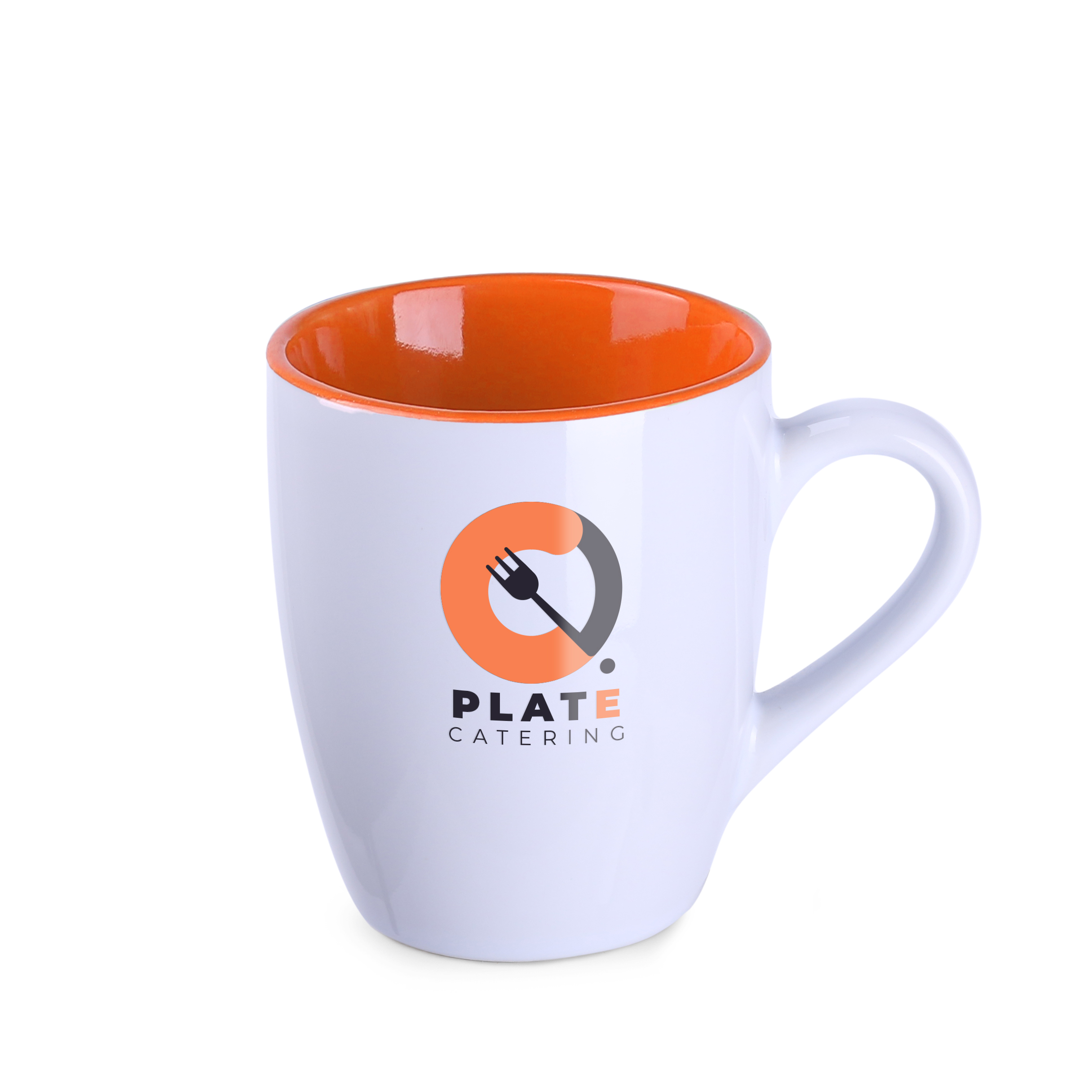 Kubek Ilona Duo 300 ml P047021M biały / pomarańczowy