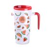 Kubek Idea 390 ml P047048M biały / czerwony