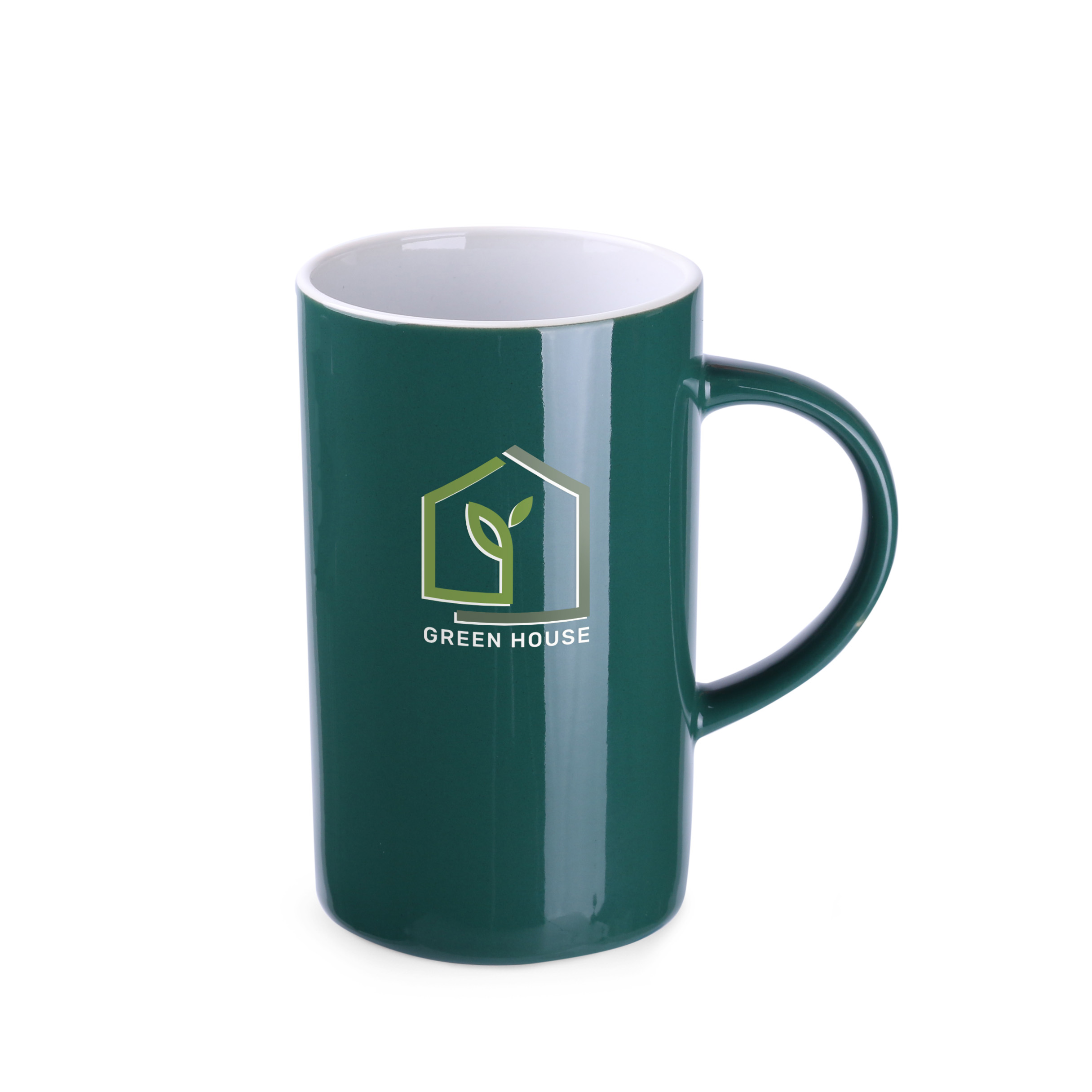 Kubek Viva 300 ml P047073M ciemnozielony / biały