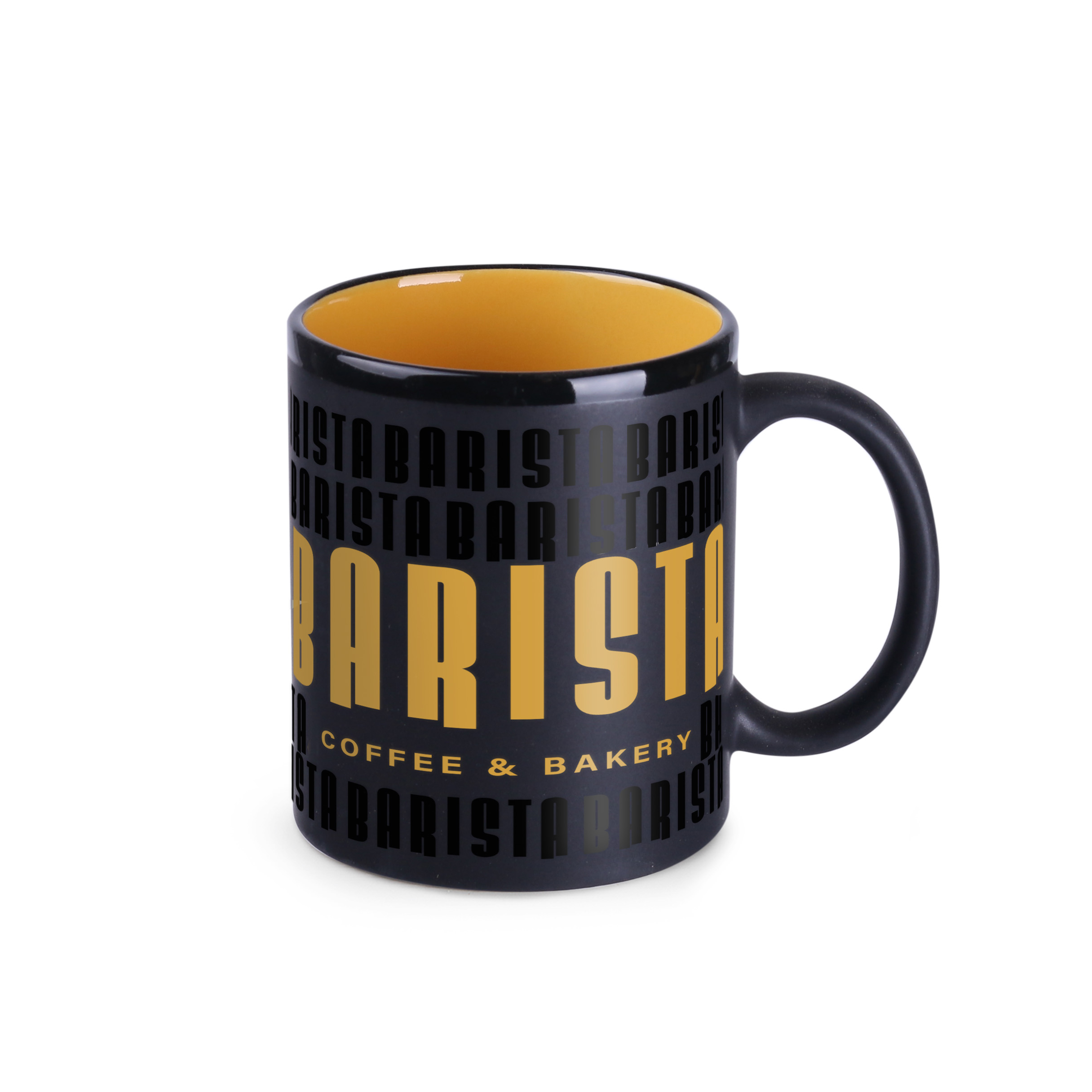 Kubek Tomek Supreme 300 ml P041796M czarny / żółty