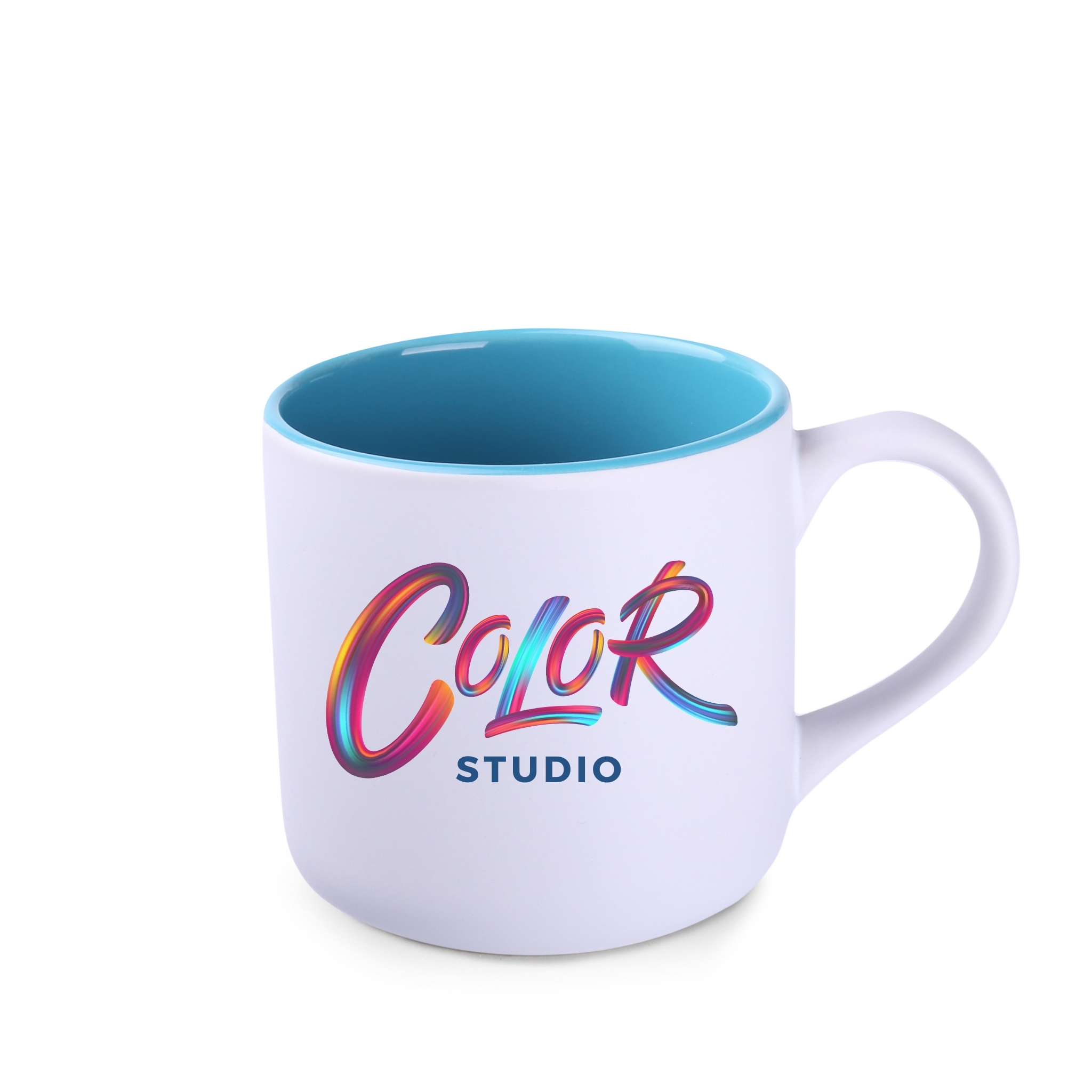 Kubek Diego Pure 350 ml P047067M biały / jasnoniebieski