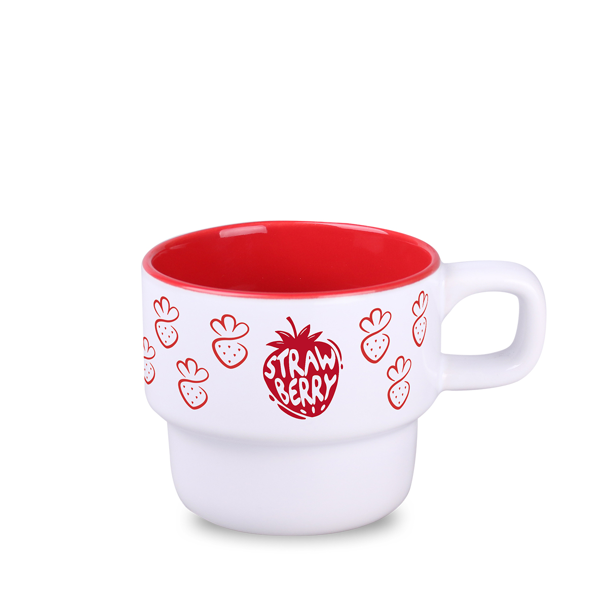 Kubek Astrid Duo 230 ml P102199M biały / czerwony