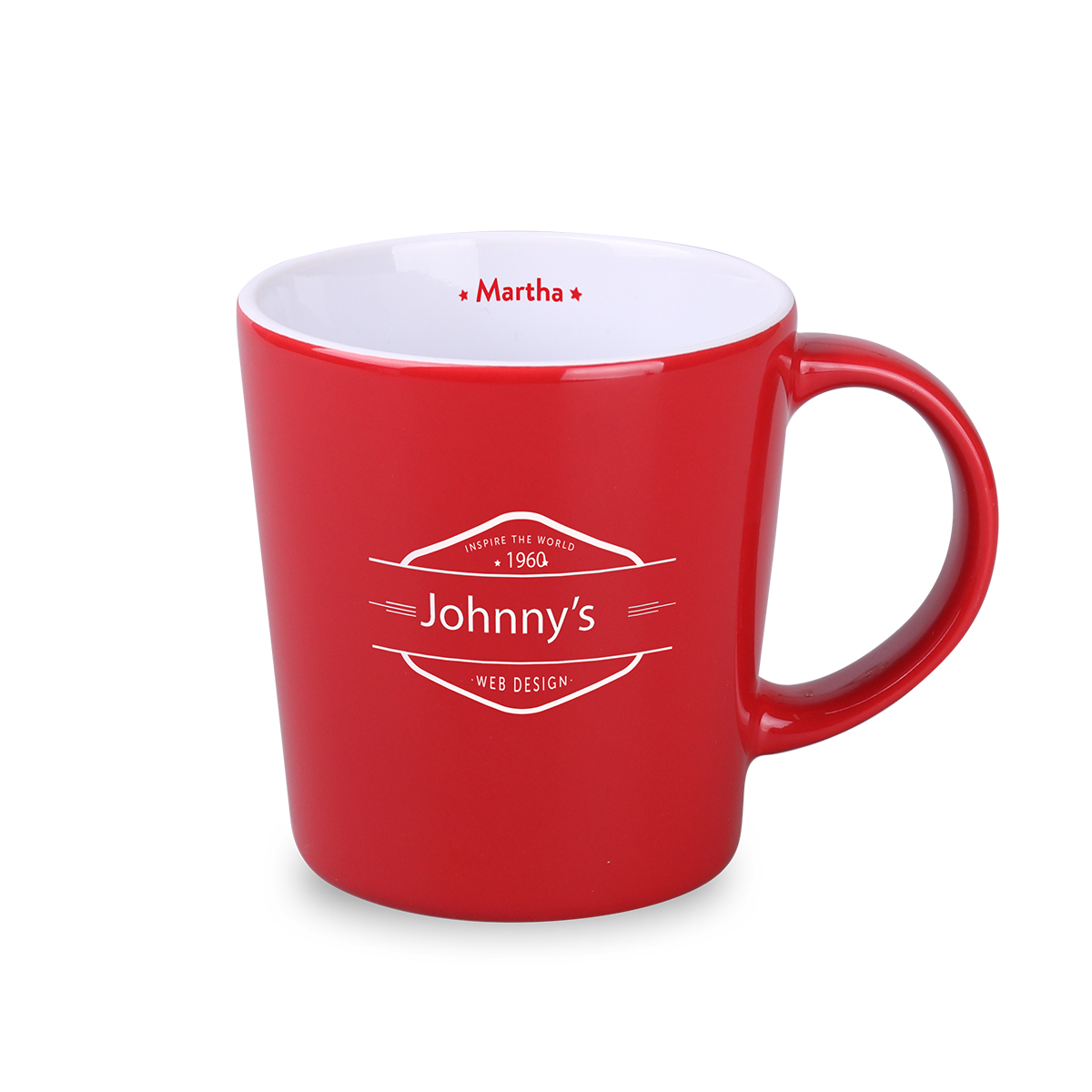 Kubek Berg 380 ml P102166M czerwony / biały