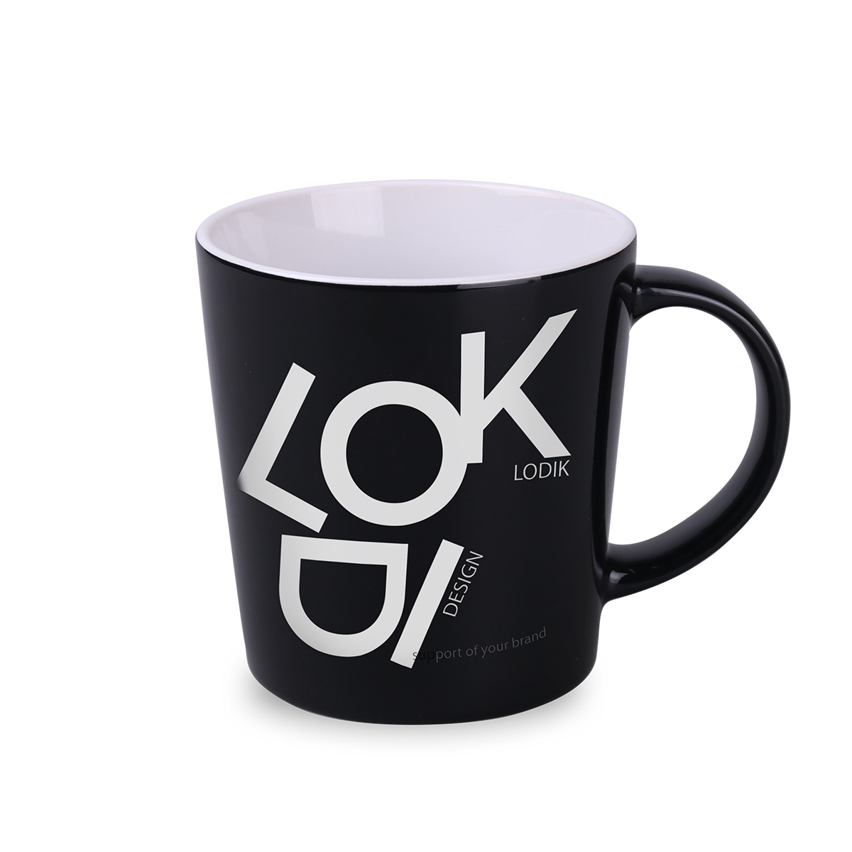 Kubek Berg 380 ml P102166M czarny / biały