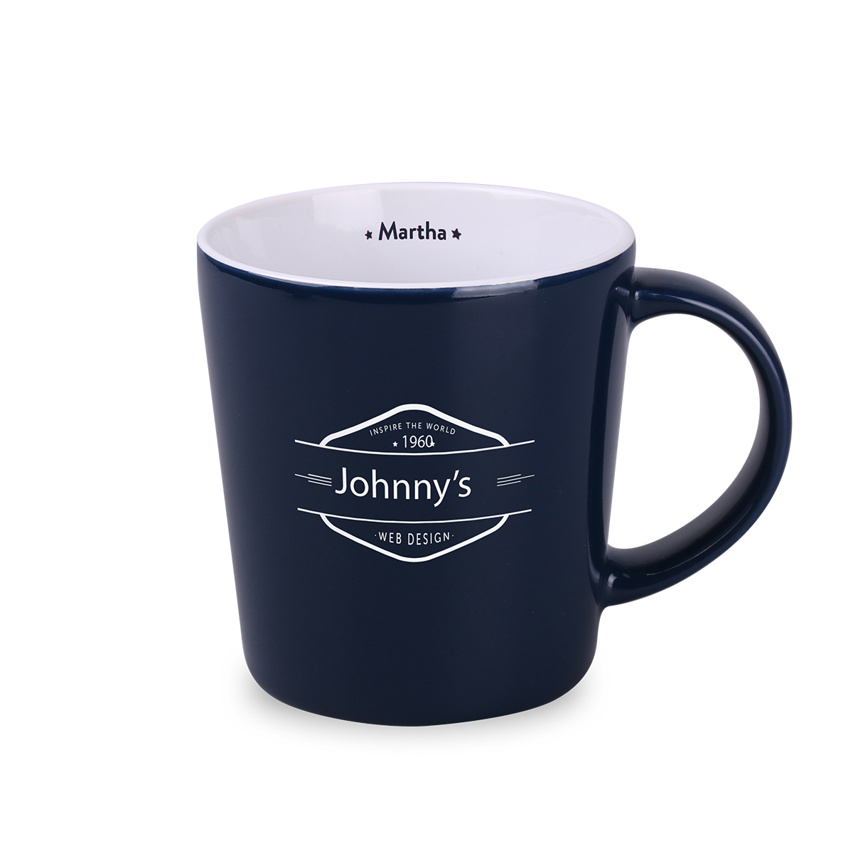 Kubek Berg 380 ml P102166M granatowy / biały