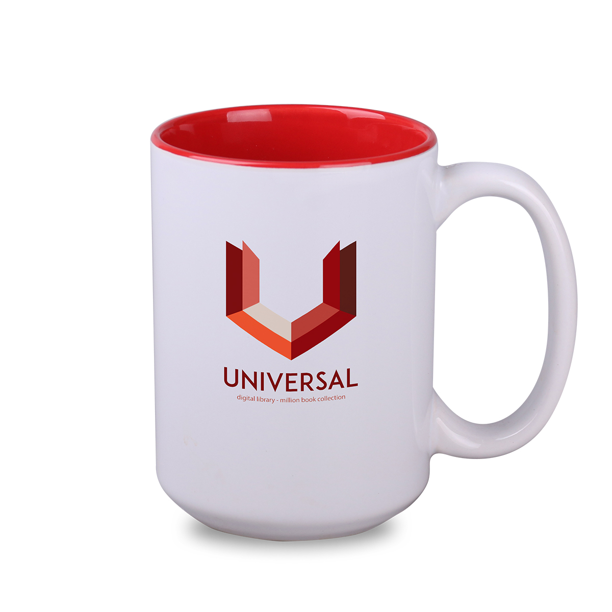 Kubek Nevada Duo 450 ml P102185M biały / czerwony