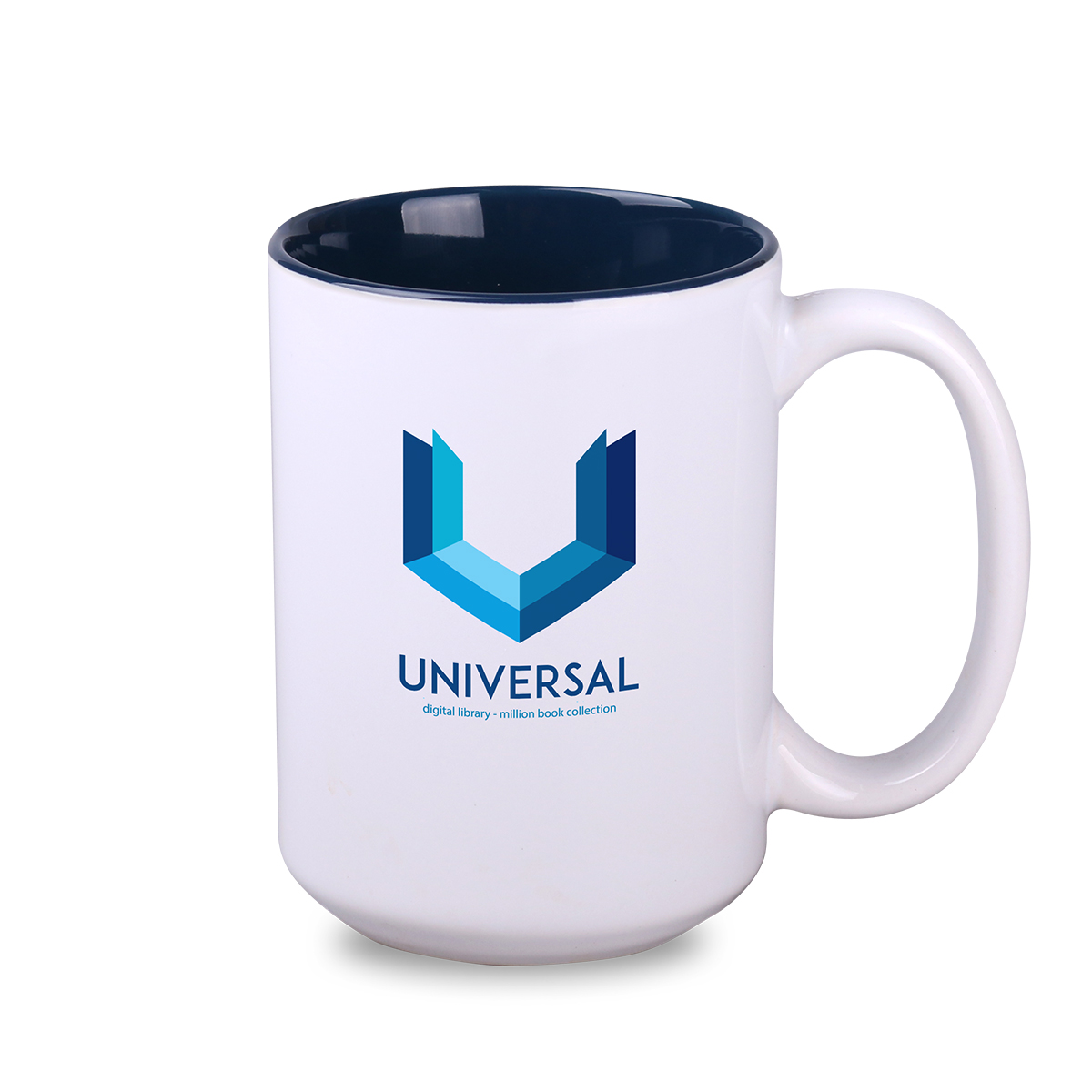 Kubek Nevada Duo 450 ml P102185M biały / granatowy