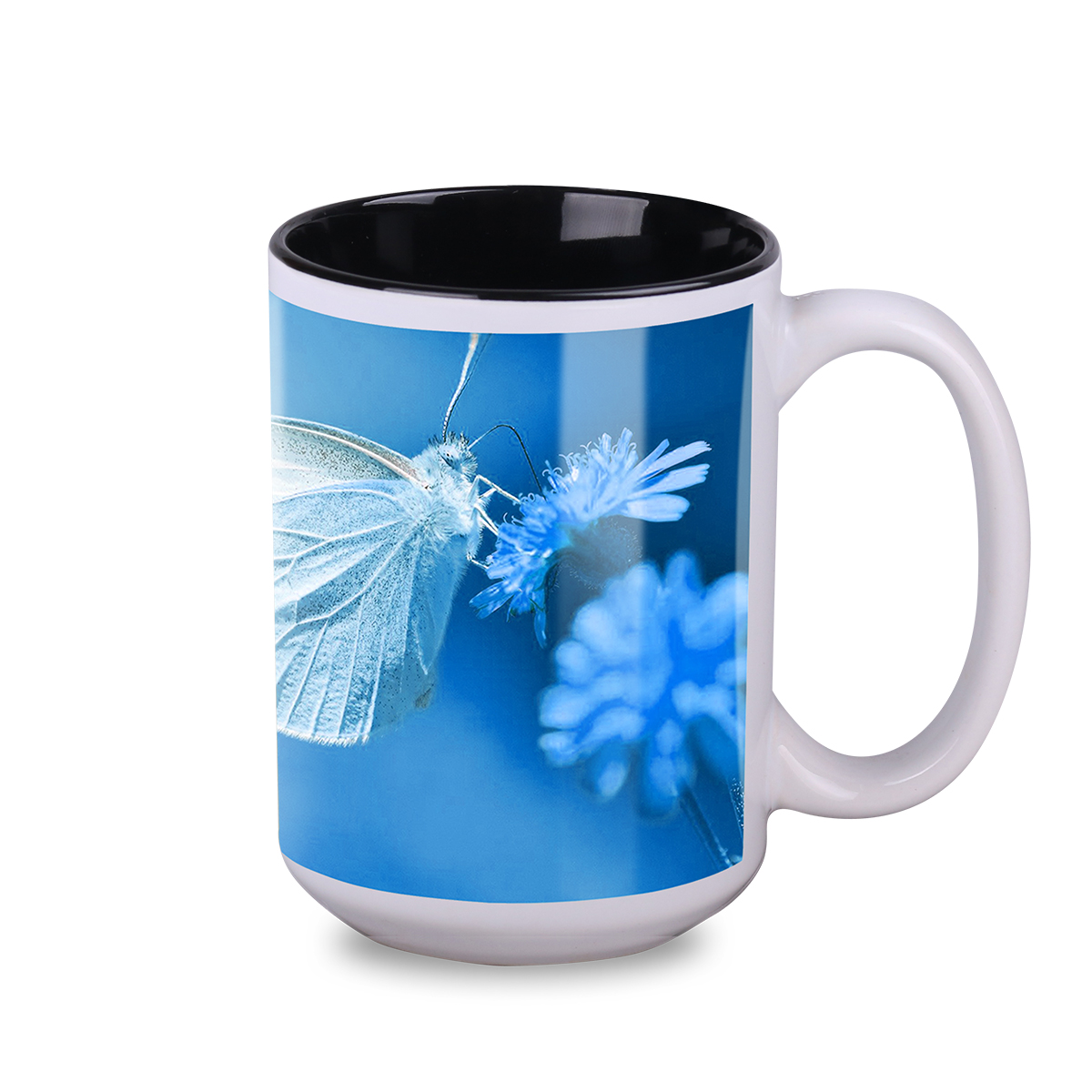 Kubek sublimacyjny Nevada Art Solid 450 ml P102151M biały / czarny