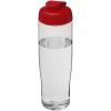 Bidon H2O Tempo® o pojemności 700 ml z wieczkiem zaciskowym P069127C przezroczysty / czerwony