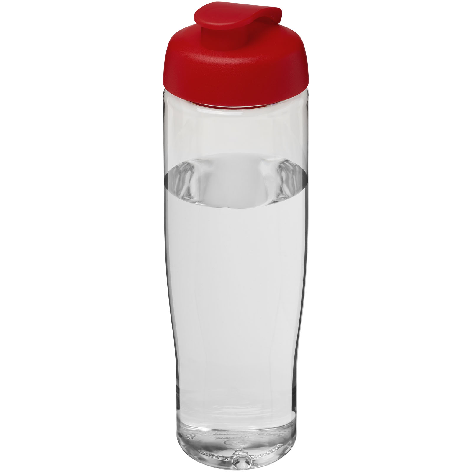 Bidon H2O Tempo® o pojemności 700 ml z wieczkiem zaciskowym P069127C przezroczysty / czerwony
