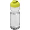 Bidon H2O Base® o pojemności 650 ml z wieczkiem zaciskowym P069202C przezroczysty / limonka